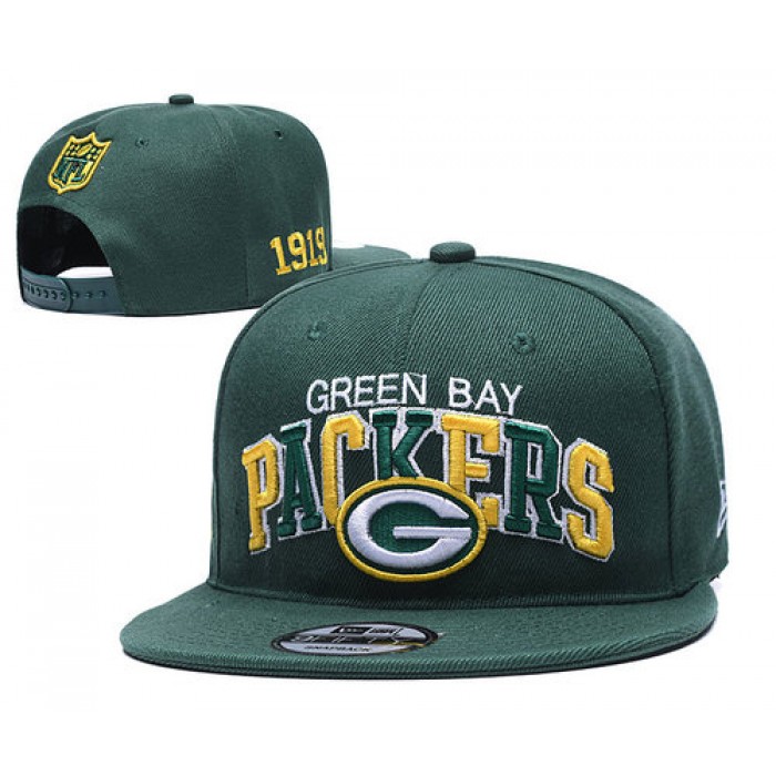 Packers Team Logo Green 1919 Anniversary Adjustable Hat YD