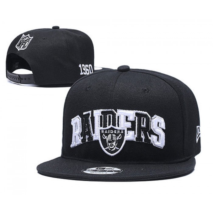 Raiders Team Logo Black 1960 Anniversary Adjustable Hat YD