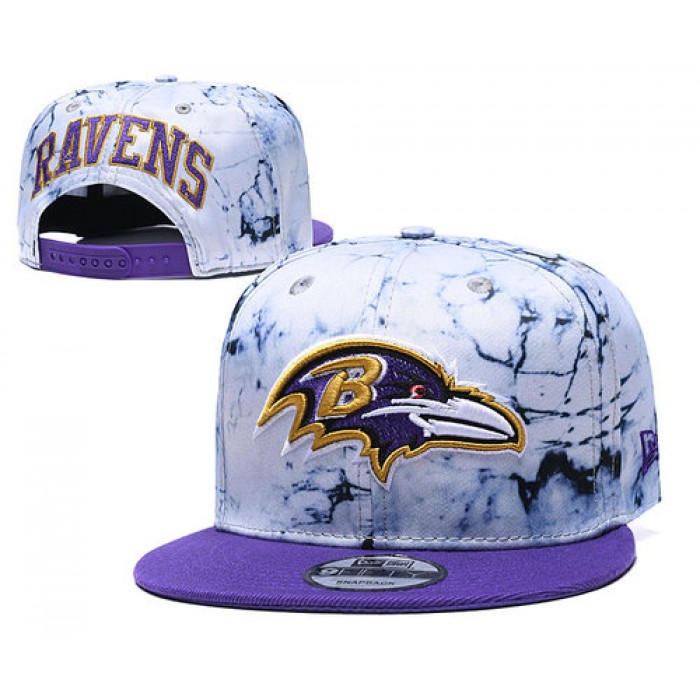 Ravens Team Logo Smoke Purple Adjustable Hat TX
