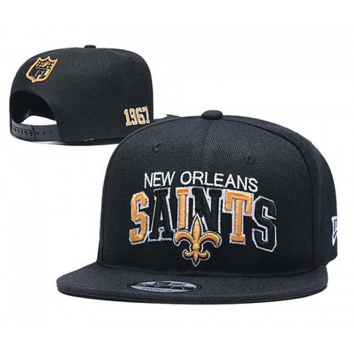 Saints Team Logo Black 1967 Anniversary Adjustable Hat YD