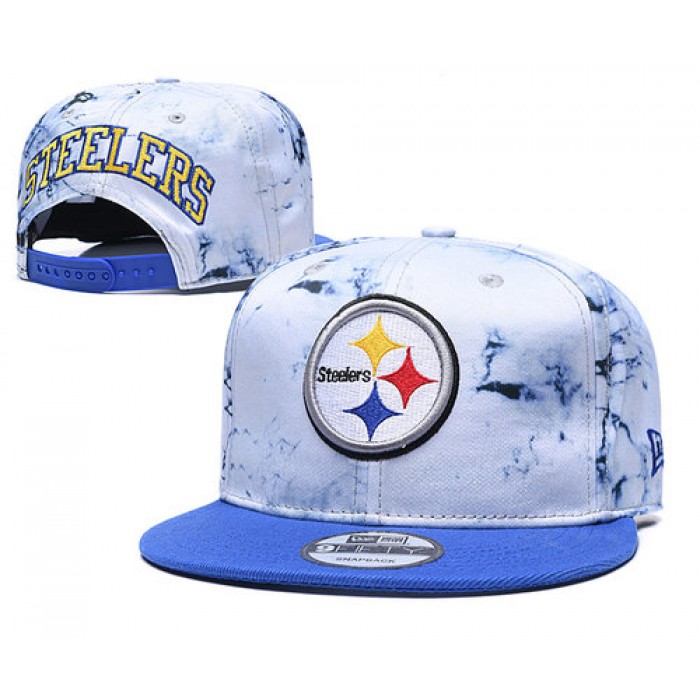 Steelers Team Logo Smoke Blue Adjustable Hat TX