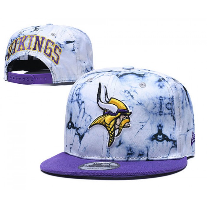 Vikings Team Logo Smoke Purple Adjustable Hat TX