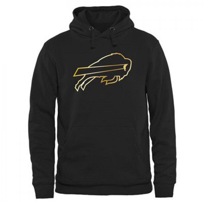 NFL Buffalo Bills Men's Pro Line Black Gold Collection Pullover Hoodies Hoody