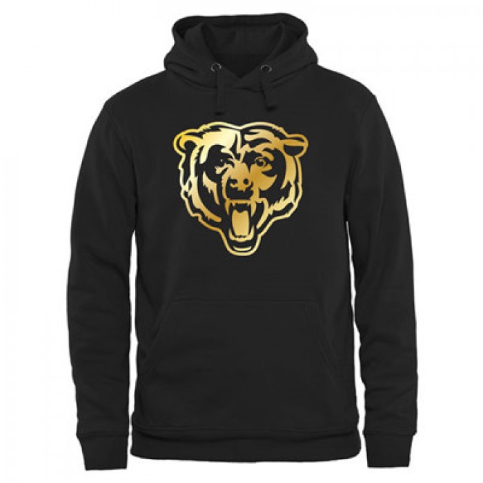 NFL Chicago Bears Men's Pro Line Black Gold Collection Pullover Hoodies Hoody