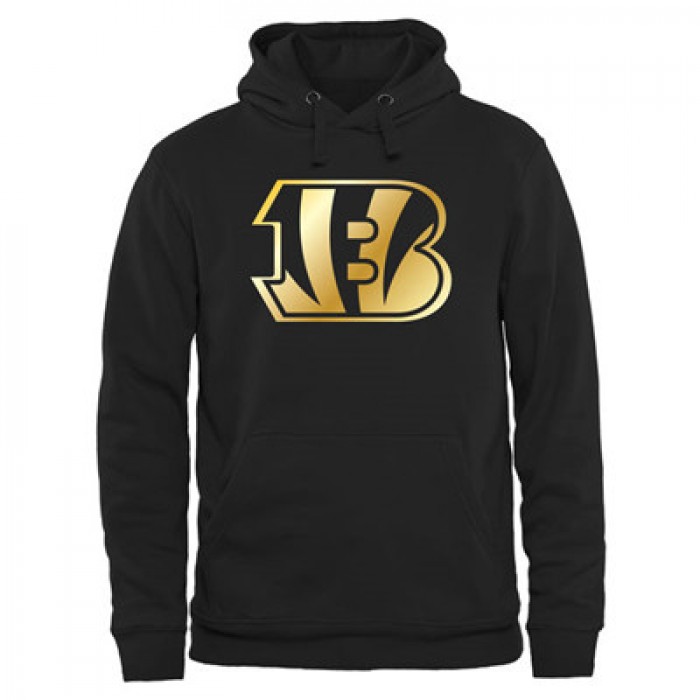 NFL Cincinnati Bengals Men's Pro Line Black Gold Collection Pullover Hoodies Hoody
