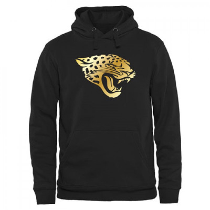 NFL Jacksonville Jaguars Men's Pro Line Black Gold Collection Pullover Hoodies Hoody