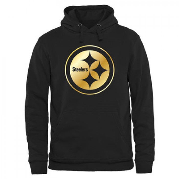 NFL Pittsburgh Steelers Men's Pro Line Black Gold Collection Pullover Hoodies Hoody
