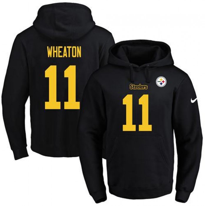 Nike Steelers #11 Markus Wheaton Black Gold No. Name & Number Pullover NFL Hoodie