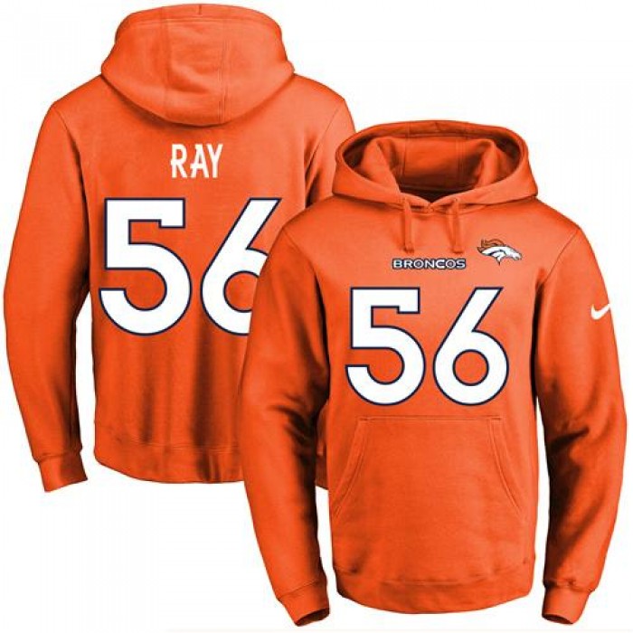 Nike Broncos #56 Shane Ray Orange Name & Number Pullover NFL Hoodie