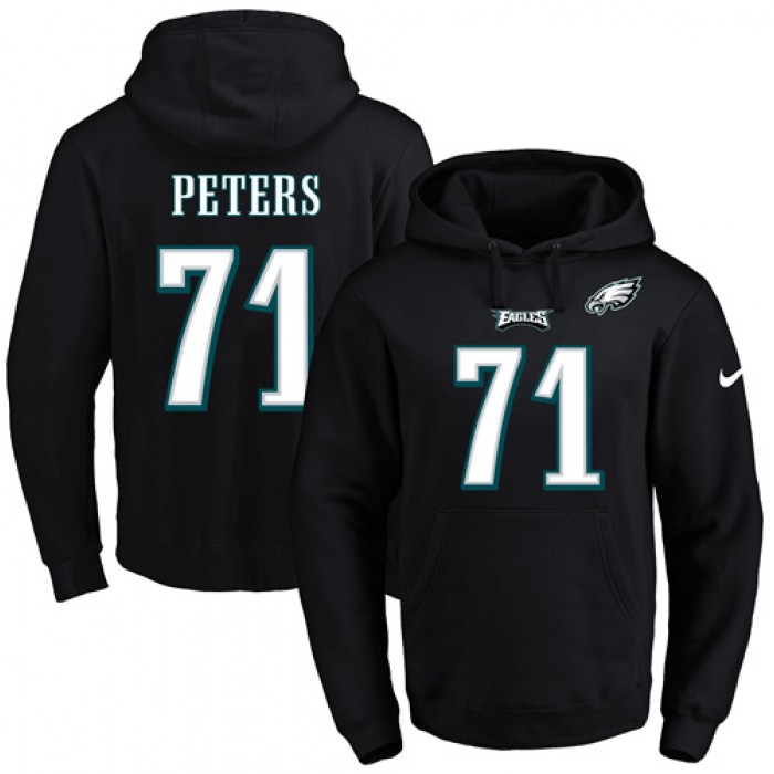 Nike Eagles #71 Jason Peters Black Name & Number Pullover NFL Hoodie