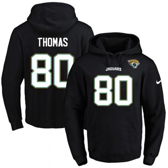 Nike Jaguars #80 Julius Thomas Black Name & Number Pullover NFL Hoodie