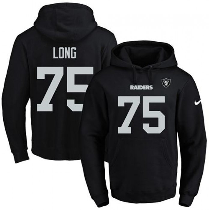 Nike Raiders #75 Howie Long Black Name & Number Pullover NFL Hoodie