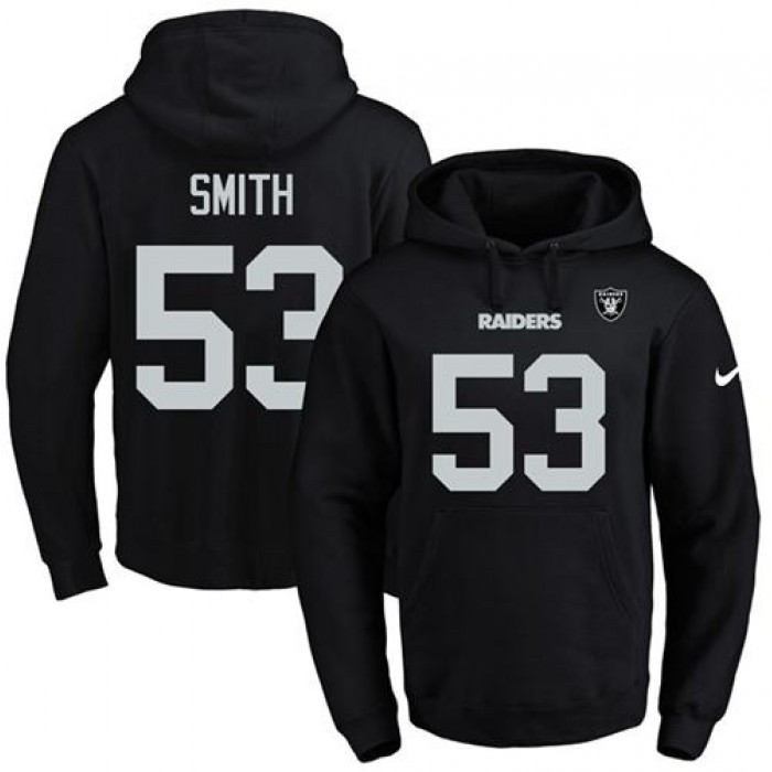 Nike Raiders #53 Malcolm Smith Black Name & Number Pullover NFL Hoodie