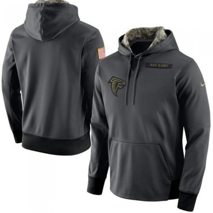 Men's Atlanta Falcons Nike Anthracite Salute to Service Player Performance Hoodie