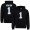 Panthers #1 Cam Newton Black Majestic Eligible Receiver II Name & Number NFL Hoodie