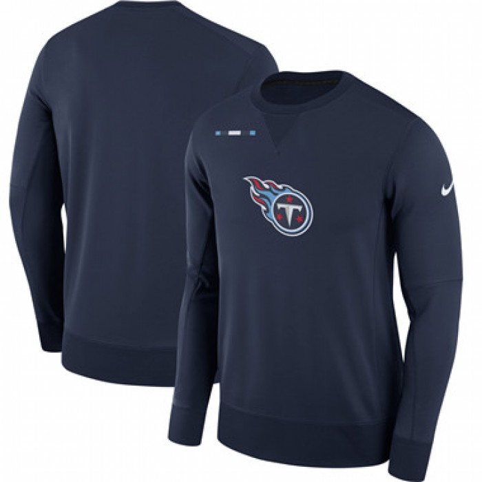 Men's Tennessee Titans Nike Navy Sideline Team Logo Performance Sweatshirt