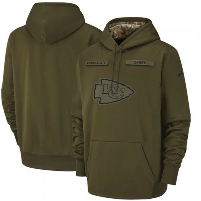 Kansas City Chiefs Nike Salute to Service Sideline Therma Performance Pullover Hoodie - Olive
