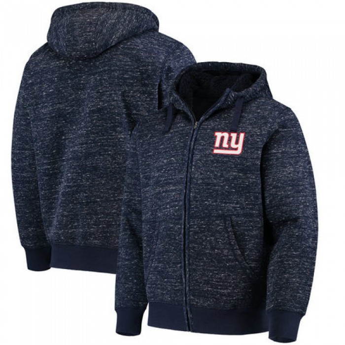 New York Giants G-III Sports by Carl Banks Discovery Sherpa Full-Zip Jacket - Heathered Navy
