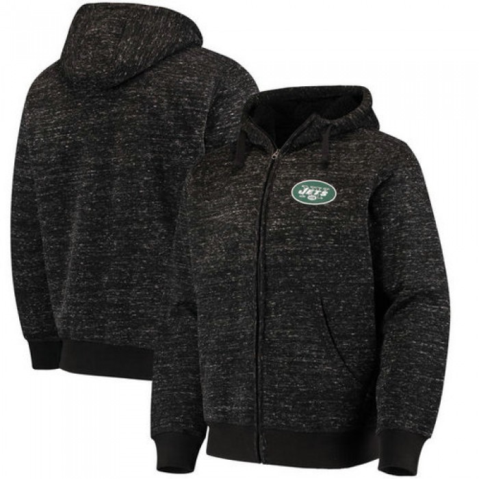 New York Jets G-III Sports by Carl Banks Discovery Sherpa Full-Zip Jacket - Heathered Black