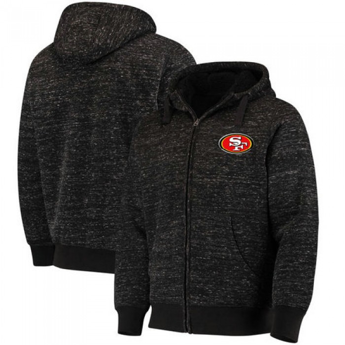 San Francisco 49ers G-III Sports by Carl Banks Discovery Sherpa Full-Zip Jacket - Heathered Black
