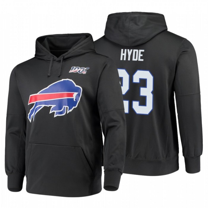 Buffalo Bills #23 Micah Hyde Nike NFL 100 Primary Logo Circuit Name & Number Pullover Hoodie Charcoal