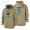 Carolina Panthers #7 Kyle Allen Nike Tan 2019 Salute To Service Name & Number Sideline Therma Pullover Hoodie