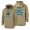 Carolina Panthers #25 Eric Reid Nike Tan 2019 Salute To Service Name & Number Sideline Therma Pullover Hoodie
