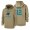Carolina Panthers #12 D.J. Moore Nike Tan 2019 Salute To Service Name & Number Sideline Therma Pullover Hoodie