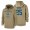 Indianapolis Colts #25 Marlon Mack Nike Tan 2019 Salute To Service Name & Number Sideline Therma Pullover Hoodie