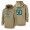 Jacksonville Jaguars #50 Telvin Smith Nike Tan 2019 Salute To Service Name & Number Sideline Therma Pullover Hoodie