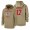 Kansas City Chiefs #17 Mecole Hardman Nike Tan 2019 Salute To Service Name & Number Sideline Therma Pullover Hoodie