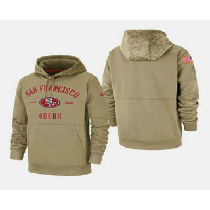 Men's San Francisco 49ers 2019 Salute to Service Sideline Therma Pullover Hoodie