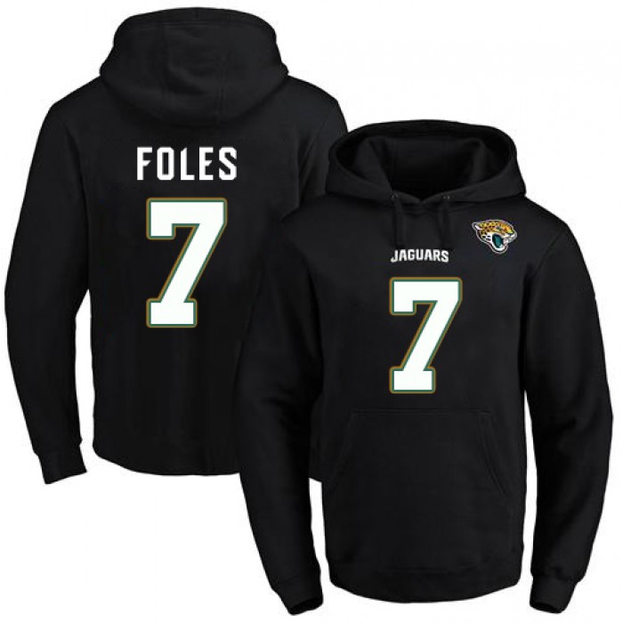 Nike Jaguars #7 Nick Foles Black Name & Number Pullover NFL Hoodie