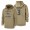 Seattle Seahawks #3 Russell Wilson Nike Tan 2019 Salute To Service Name & Number Sideline Therma Pullover Hoodie