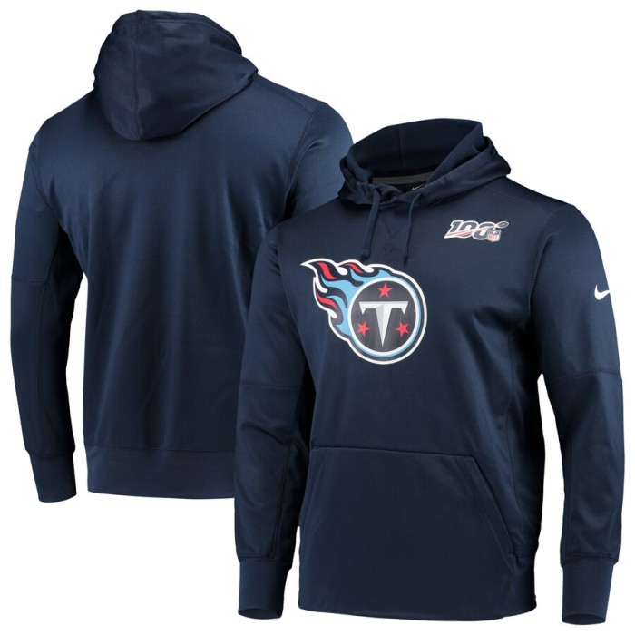 Tennessee Titans Nike NFL 100 Primary Logo Circuit Performance Pullover Hoodie Navy