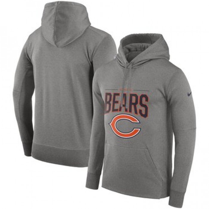 Chicago Bears Nike Sideline Property Of Performance Pullover Hoodie Gray