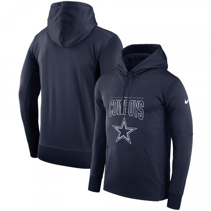 Dallas Cowboys Nike Sideline Property Of Logo Performance Pullover Hoodie Navy