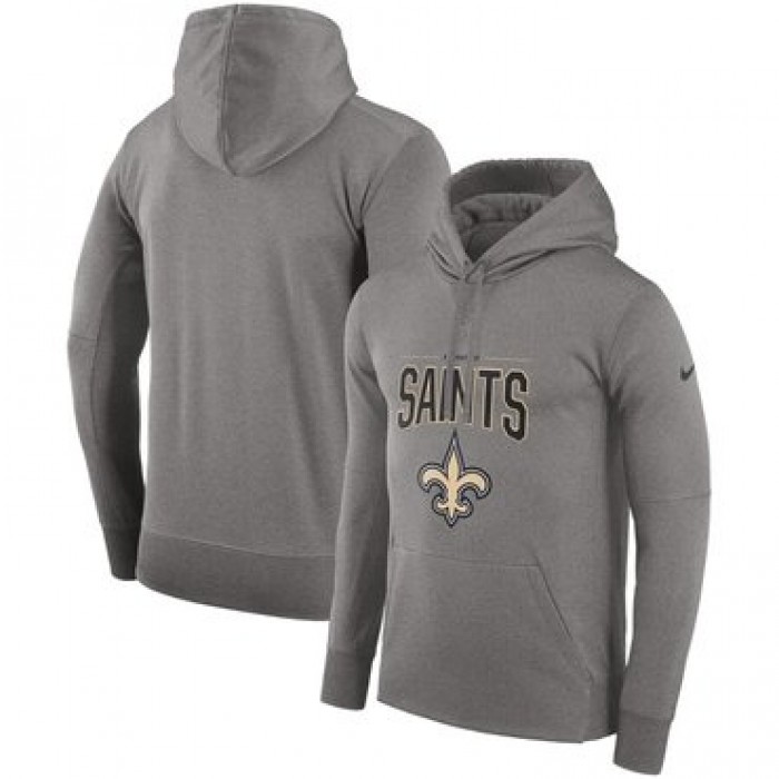 New Orleans Saints Nike Sideline Property of Performance Pullover Hoodie Gray Cheap