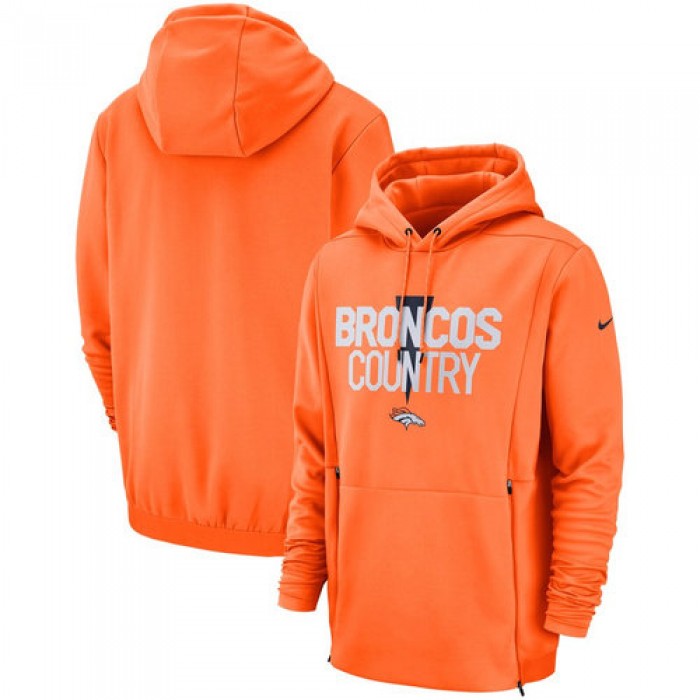 Denver Broncos Nike Sideline Local Lockup Pullover Hoodie Orange