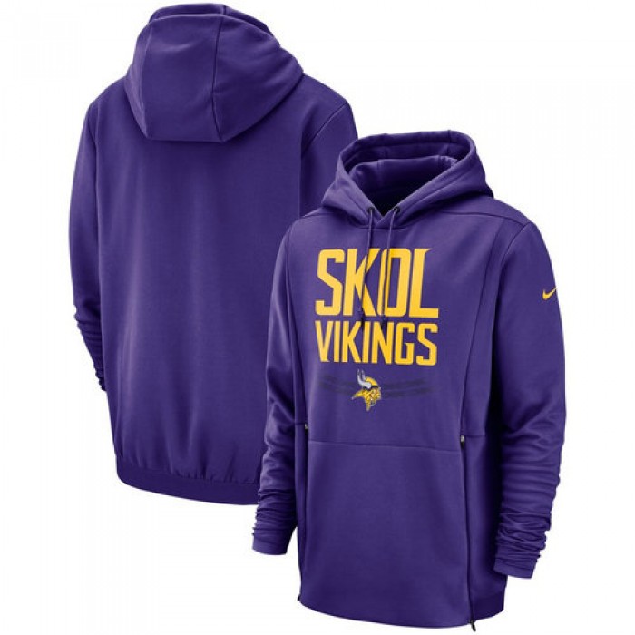 Minnesota Vikings Nike Sideline Local Lockup Pullover Hoodie Purple