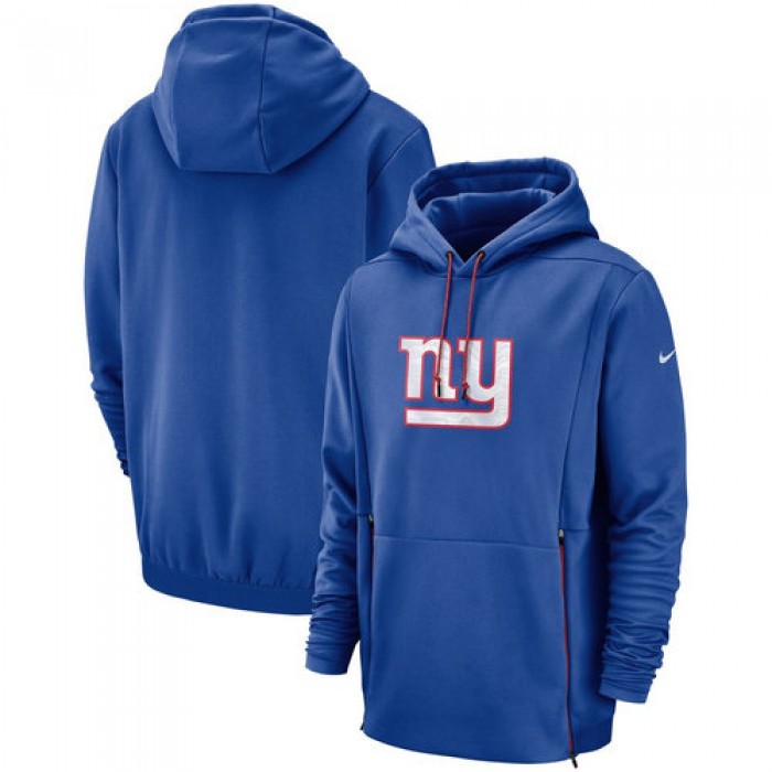 New York Giants Nike Sideline Performance Player Pullover Hoodie Royal