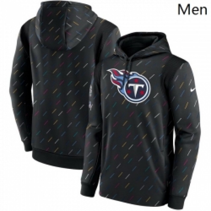 Men Tennessee Titans Nike Charcoal 2021 NFL Crucial Catch Therma Pullover Hoodie