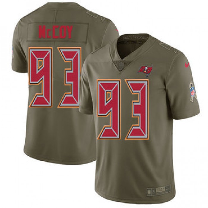 Nike Tampa Bay Buccaneers #93 Gerald McCoy Olive Men's Stitched NFL Limited 2017 Salute to Service Jersey