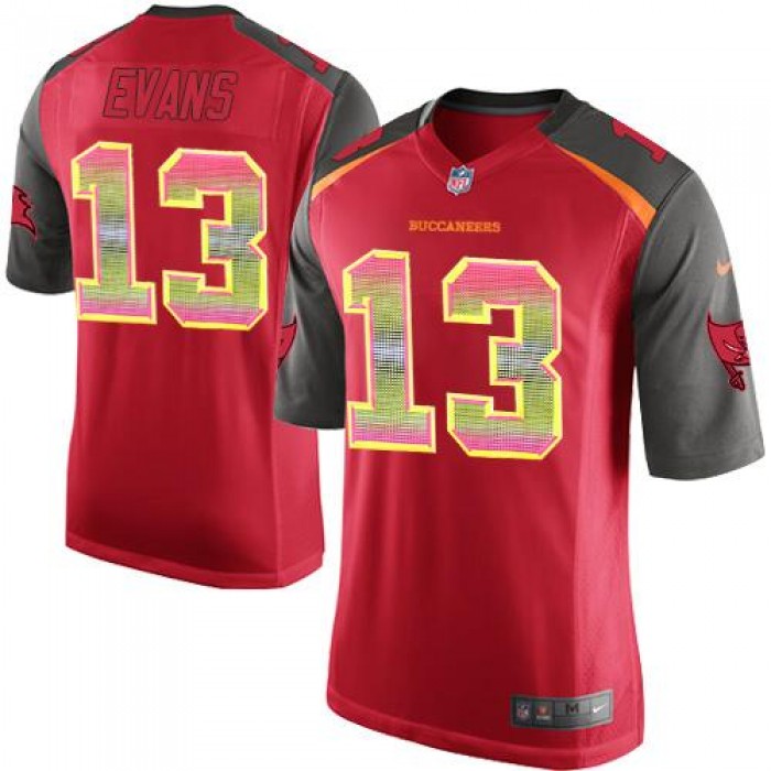 Nike Buccaneers #13 Mike Evans Red Team Color Men's Stitched NFL Limited Strobe Jersey