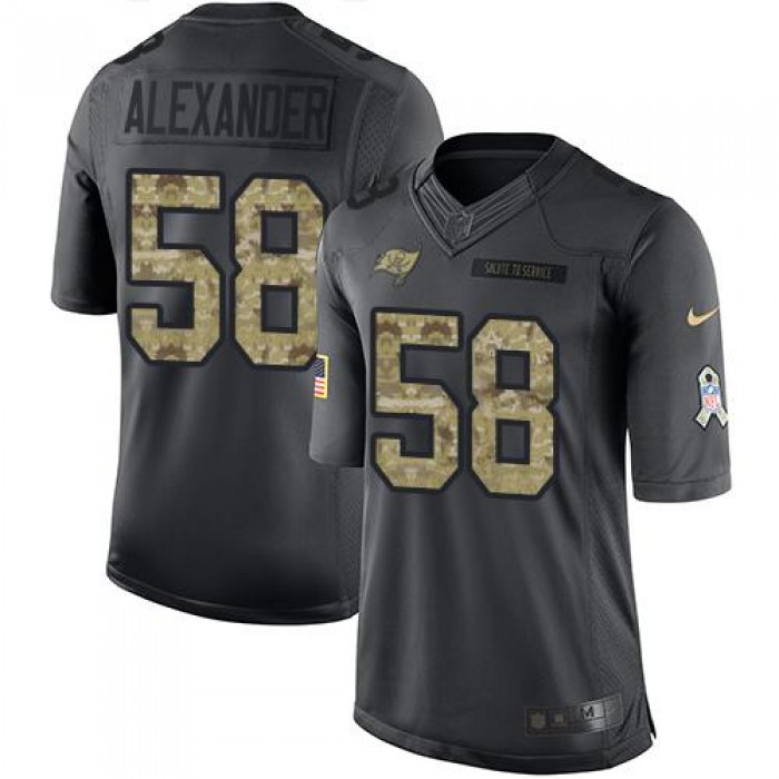 Nike Tampa Bay Buccaneers #58 Kwon Alexander Black Men's Stitched NFL Limited 2016 Salute to Service Jersey