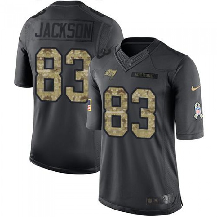 Nike Tampa Bay Buccaneers #83 Vincent Jackson Black Men's Stitched NFL Limited 2016 Salute to Service Jersey