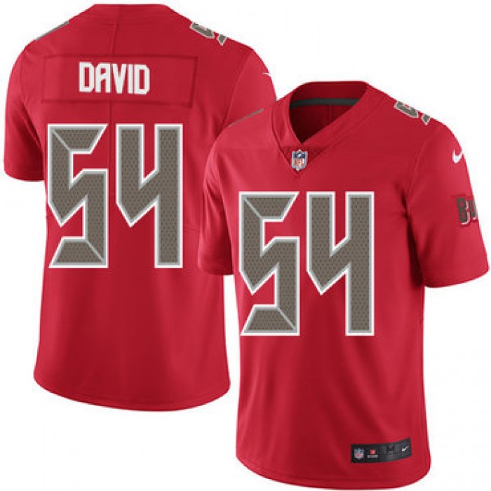 Nike Tampa Bay Buccaneers #54 Lavonte David Red Men's Stitched NFL Limited Rush Jersey
