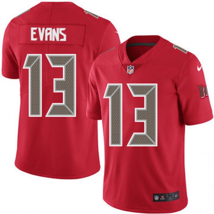 Nike Tampa Bay Buccaneers #13 Mike Evans Red Men's Stitched NFL Limited Rush Jersey