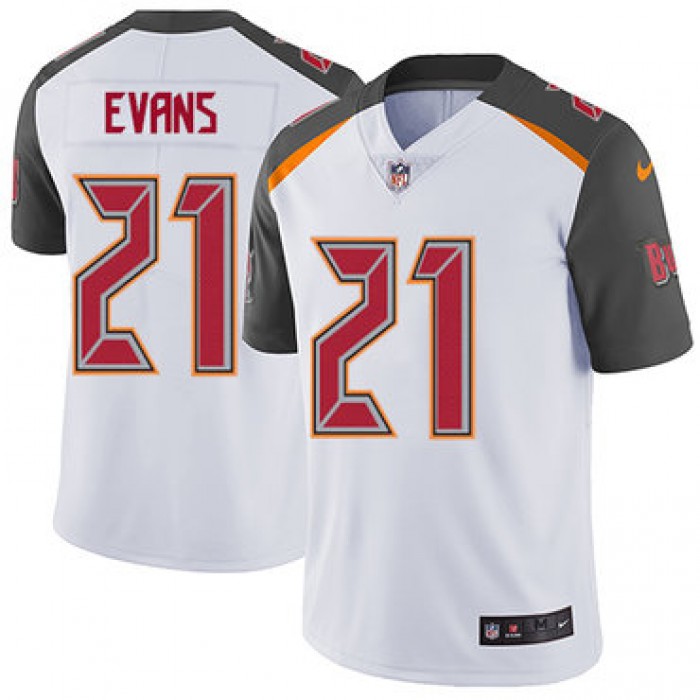 Nike Tampa Bay Buccaneers #21 Justin Evans White Men's Stitched NFL Vapor Untouchable Limited Jersey