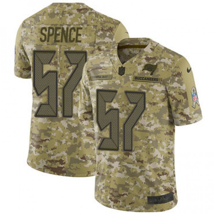 Nike Buccaneers #57 Noah Spence Camo Men's Stitched NFL Limited 2018 Salute To Service Jersey